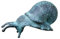 Bronze-Skulptur Schnecke | klein | nach unten kriechend | 7x3x6cm