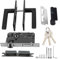 Haofy Türgriff Set, Space Aluminium Schlafzimmer Türschloss Home Security Schlafzimmer Griffschloss mit Schlüssel Schraube Schwarz