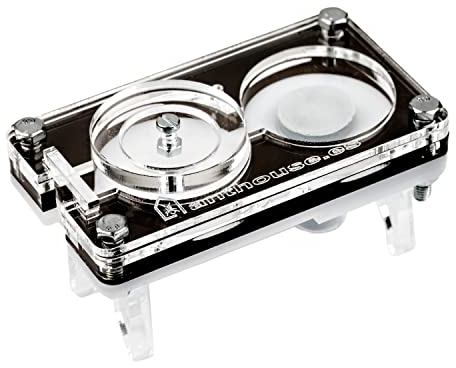 AntHouse - Acryl Ameisenfarm 9x5x1,3 cm | Pilzfeuchtigkeits-System | Mit gratis Ameisen | Schwarz