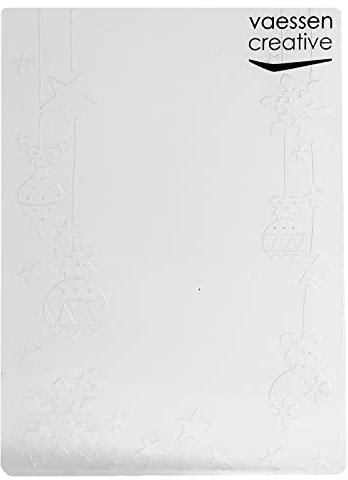 Vaessen Creative 100605-012 Prägefolder, Kreis, 14,6 x 10,8 x 0,5 cm, 1 Stück, für Geburtstagskarten, Geburtskarten, Weihnachtskarten und Papierbasteleien, transparent, 14.6 x 10.8 x 0.5 cm