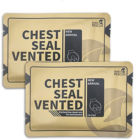 RHINO RESCUE Vent Chest Seal, Notfallpflaster, steril Erste-Hilfe-Koffer