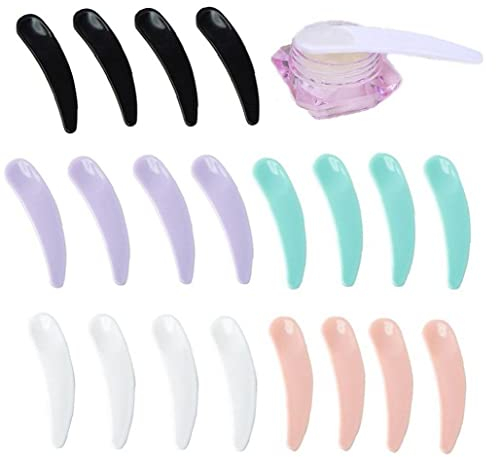 Luxylei Mini -Make -up -Maske Spatel 20pcs Gebogene Kosmetische Schaufelmaske Creme Löffel Make Up Face Beauty Tool