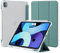 4UBonLife Funda para iPad Pro 11 Pulgadas 2022/2021/2020/2018 (4.ª 3.ª 2.ª 1.ª Generación), Cubierta Cover de TPU Suave, Carcasa Delgada con Portalápiz Compatible con Carga de Pencil 2, Verde Noche