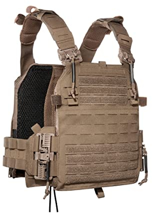 Tasmanian Tiger TT Plate Carrier QR LC ZP - Molle-kompatibler Plattenträger für SAPI-Platten und Gewichts-Platten mit Zip-System, Coyote Brown