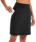 Timuspo Damen Activewear Knielanger Tennisrock mit Innenshorts Schwarzer athletischer Golfrock mit hoher Taille und Tasche Sommersport Outdoor-Hosenrock Rock