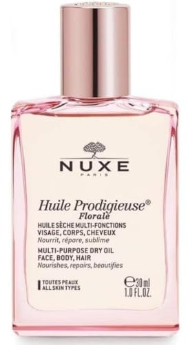 NUXE Huile Prodigieuse Florale Multi-Purpose Dry Oil for Face, Body and Hair 30ml, Delicately Scented Dry Oil, With Magnolia, White Musks & Orange Blossom, Softens & Beautifies, Vegan Formula