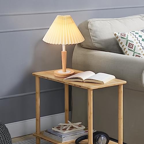 lux.pro Tischleuchte Sittingbourne 1 x E14 1-flammig Tischlampe Cremeweiß für Schlafzimmer Wohnzimmer Leselampe