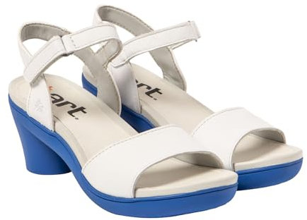 ART Damen 1475 Alfama Sandale mit Absatz, Nappa, Weiß, Blau, 39 EU