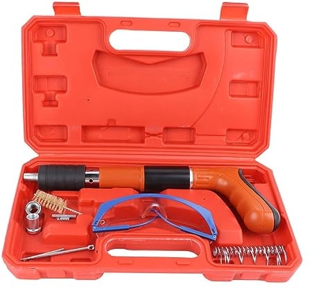 Herramienta Manual de Pistola de Clavos de Acero, Pistola de Clavos de Hormigón Ajustable, Mini Kit de Máquina de Tiro de Clavos Portátil para Pared de Cemento, Carpintería