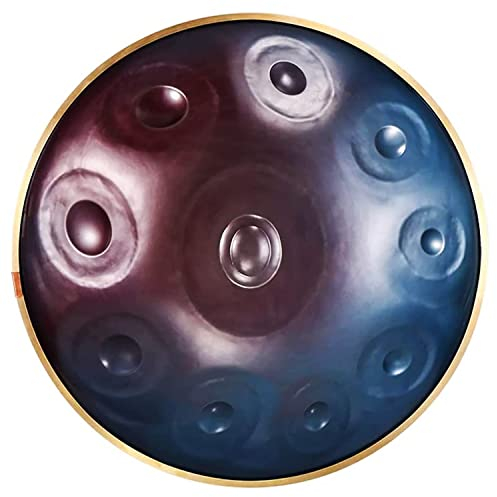 Handpan-Trommelsets aus nitriertem Stahl, Handtrommel aus d-Moll-Stahl, hochwertiges 22-Zoll-Handpan-Instrument mit weichem Koffer, Handpan-Ständer und staubfreiem Tuch