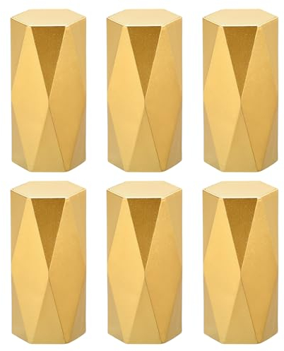 sourcing map Gardinenstange Endstücke, 6 Stück Kunststoff Draperie Stange Kopf Kappe Moderne Fenster Vorhang Schiene Ende Passt Dia. 26-28mm Gardinenstangen (Gold)