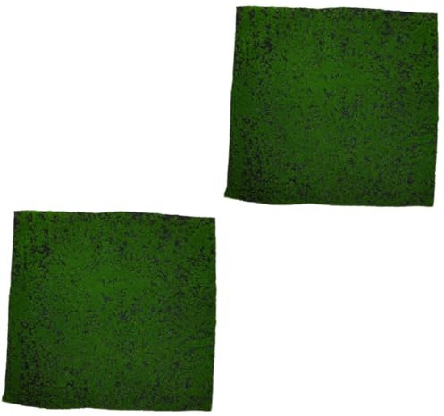 ABOOFAN 2St gefälschte Grasmatte kunstpflanze kunstplflanze Landschaftsdekor gefälschter Moosgrasteppich Anlage künstliche Pflanzen Simulation Moosrasen Kunstrasenmatte Aquarium Bettwäsche