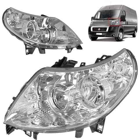 2X Paar Scheinwerfer Links+Rechts Hauptscheinwerfer Frontscheinwerfer passend für Ducato Boxer Jumper 2006-2010 mit Stellmotor
