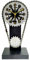 FIYSON Vintage-Zahnraduhr, Metal Rotierende Ganguhr, 3D Vintage Wanduhren, Echte Bewegliche Zeitkettenuhr, Kreative Zeitschaltuhr für Raumdekoration, Personalisierte Heimdekoration (Schwarz)