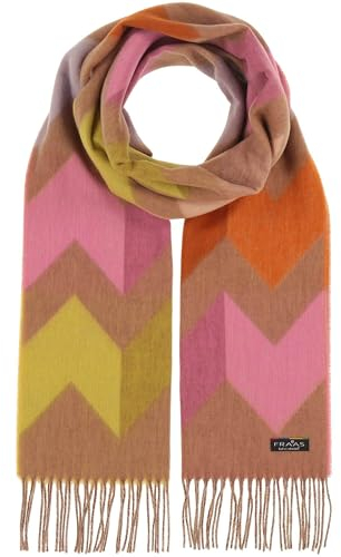 FRAAS Cashmink Schal 34 x 200 cm - Weicher als Kaschmir - Schal mit Zickzack-Muster - Made in Germany - Sustainability Edition Camel