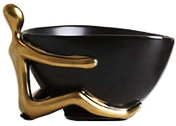 KITCISSL Vide Poche Entree Plateau Decoratif Gold, Figure Moderne Golden Boîtes à Bijoux et Présentoirs Stockage Décoration Bol Fruit Cabinet Cabinet Vin Salon Plateaux(Style A)