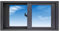 Fenster Window Kellerfenster Schiebefenster Oberlichtfenster Groß 120 100 90 80 70 60 50 40 CM, Horizontale Schiebefenster Für Schuppen, Hühnerställe, Mobilheime, Badezimmer Und Keller, Schwarz(WxH 26
