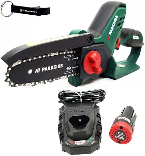 HEADNMORE® Bundle – Parkside® - Troncarami a batteria 12 V PGHSA 12 + portachiavi HEADNMORE® (batteria 1 x 2 Ah batteria)