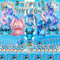 Sylphlikeoniric 86 piezas Cumpleaños,2025 nuevo Decoracion Cumpleaños,Globos,Globos Cumpleaños,Decoracion Tarta,Azul Tema（Niño Niña）