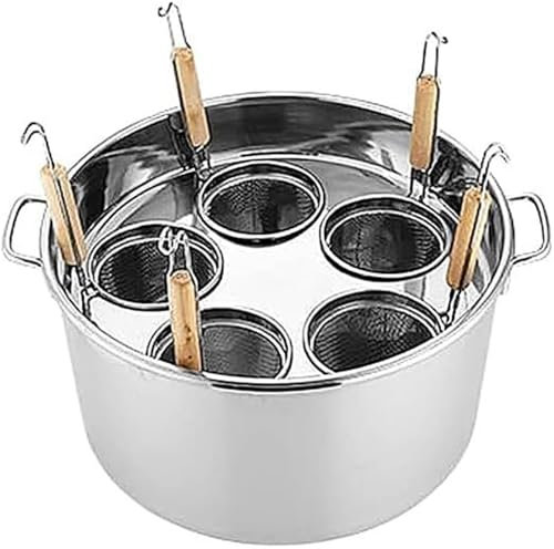 Family-Size Pasta Cooker/Stainless Steel Steamer Pot Set with Pasta Pot and Insert Strainer Steamer Basket,Cook,Steam,and Strain with Ease (One Color 5 Holes)