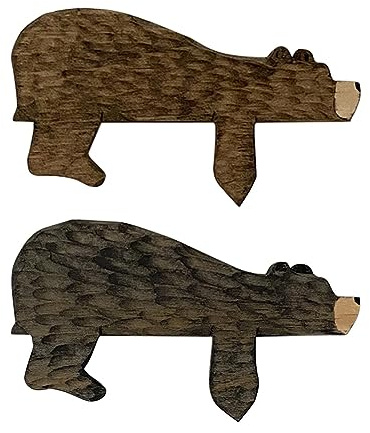 Sefdrert Wooden Bear Door Topper Decor Cute Bear Door Sculpture Shelf Statue Ornament for Living Room Bedroom