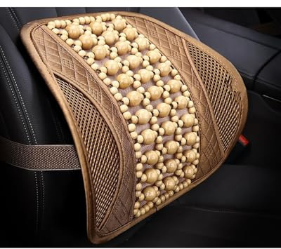 Lendenkissen Auto Universal-Holzarbeiten Auto Rückenstütze Stuhl Massage Lordosenstütze Taille Kissen Mesh Belüfteten Kissenpolster Für Büro Zuhause Rückenkissen(D)