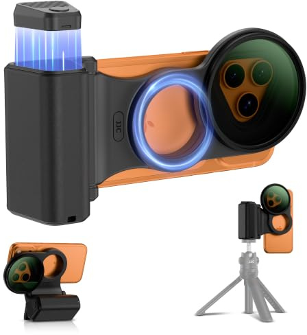 Magnetic Phone Camera Grip & 67mm CPL Filter Adapter for iPhone 17 Air Pro | for iPhone 17 Air 16 15 14 Pro(NOT for Pro Max), Phone Filter Mount with CPL Filter & Camera Shutter Grip for Photography