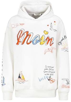 Eight 2 Nine Damen Hoodie Kapuzenpullover Allover Küstenprint