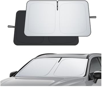 ECOZEN Parasol Coche Delantero Plegable Volvo XC60 2018-2026 con Bolsa de Almacenaje Protección UV Solar Tejido Engrosado Personalizado Parasol para Parabrisas Delantero Coche Volvo XC60 Accesorios