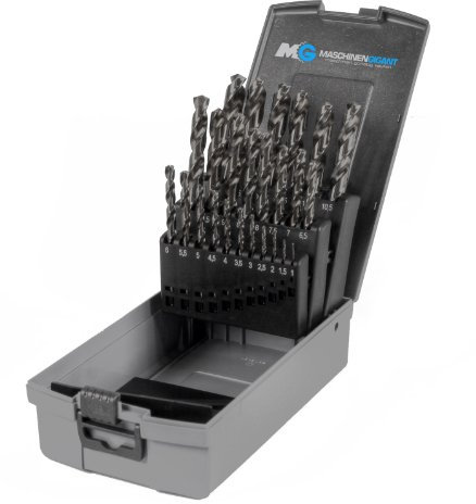 Metall Spiralbohrer im Set 25-tlg. Industriequalität HSS 1-13 mm in Rose Box