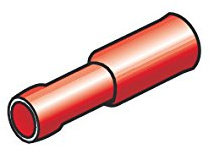 Lampa 45063. Set Kabelschuhe Rund weiblich, Rot, 10 Stück