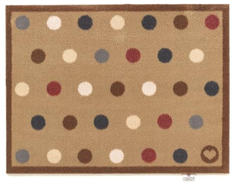 HUG RUG Washable Dirt Trapper Door Mat Kitchen Hallway Doorway, Made in the UK, Spot 10 65X85