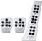 Simoni Racing 813/PW Spezial Kit 3 Chrom Alu Pedale mit Rutschfeste, Schwarz Gummi, Aluminium,
