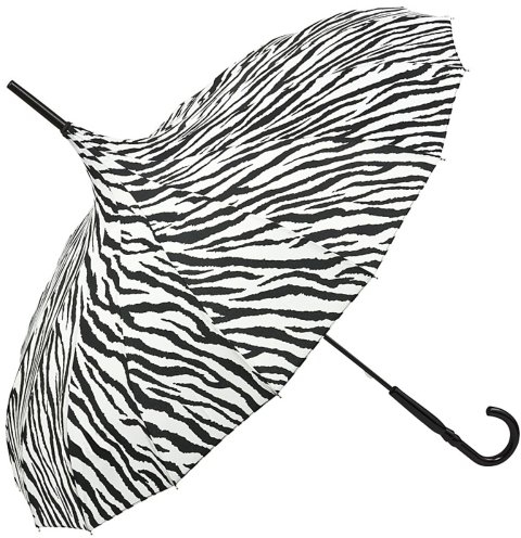 VON LILIENFELD Regenschirm Damen Sonnenschirm Stockschirm Pagode Cécile gestreift Zebra