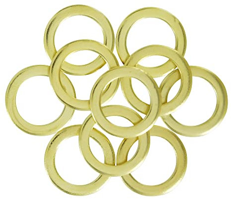 Lot de 20 fitschenringe ø 9 mm, acier laitonné, fitschenring dimensions : 9,2 x 13,2 x 1,8 mm