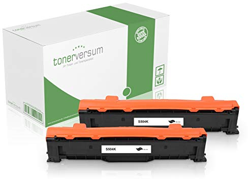 2 Toner kompatibel mit Samsung CLT-K504S Schwarz für CLP-415n CLP-415nw CLX-4195fn CLX-4195fw CLX-4195n Xpress C1810w C1860 C1860fw Druckerpatronen Black CLT-504S