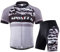 sponeed Herren-Rad-Outfit-Set, MTB-Fahrradtrikot, Rennrad-Shorts, Trianthlon, Fahrradausrüstung, Hemden, Grau-mehrfarbig, X-Large