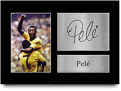 HWC Trading Pele A4 Ungerahmt Signiert Gedruckt Autogramme Bild Druck-Fotoanzeige Geschenk Für Brazil Fußball Fans