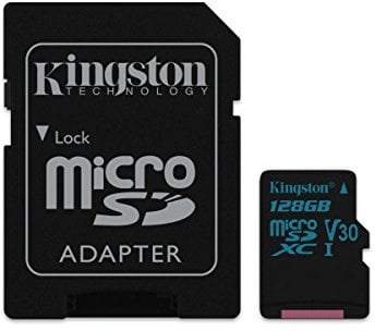 Kingston Carte microSD -( SDCG2/128GB ) avec adaptateur SD; Canvas Go! / Capturer l'essence de la vie