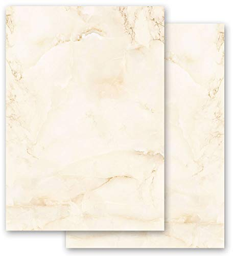 Briefpapier Marmor & Struktur MARMOR BEIGE - DIN A4 Format 20 Blatt - Paper-Media