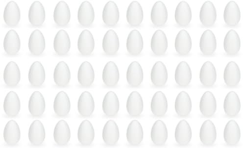 NaDeco Styroporeier 5-50 Stück 60/80/100/120mm zur Auswahl Ostereier zum Bemalen oder Bekleben Ostereier Plastik Eier Dekoeier Osterdeko Osterdekoration, Größe:120 mm | 5 STK.