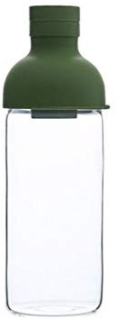 Borraccia sport in vetro, brocca in vetro, bottiglia contenitore per succo da 350 ml, borraccia in vetro con coperchio in silicone,Verde