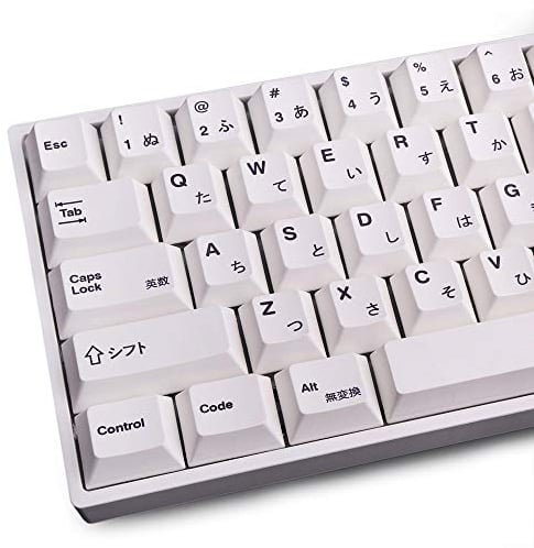White Keycaps PBT 135 Tasten Cherry Profile DYE-Sub Japanische Tastenkappe Minimalistisches weißes Thema geeignet für MX Cherry mechanische Tastatur