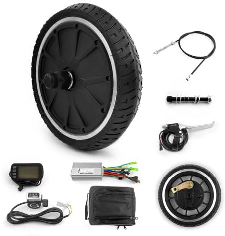 24 V 250 W Elektro-Kickscooter-Umbauset mit LCD-Bildschirm-Controller, 20,3 cm (8 Zoll), bürstenloses Motorrad und Trommelbremsrad (48 V, 250 W Kit)