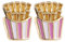 Yowablo Europ鋓sche amerikanische Sommer kleine frische rosa Pommes-Frites-Ohrringe Farbdiamant-Eis-Ohrringe Portugal Ohrringe