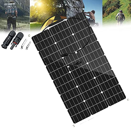 SANFAG Panneau Solaire 400w-800w, Module Solaire Monocristallin Flexible 40a Contrôleur Charge, Kit indépendant du Réseau, Système Solaire Module Photovoltaïque pour Camping en Plein Air,1x400W