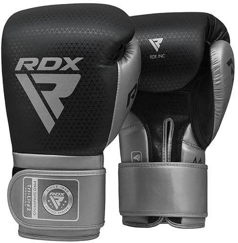 RDX Boxing Gloves Mark Pro Sparring Tri Lira 2 Silver-10Oz