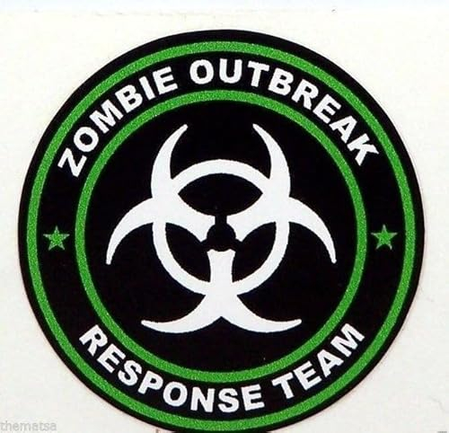 WildeBabsKLBT 11cm Hochwertiger Auto-Aufkleber Sticker Decal Autoaufkleber Aufkleber-Folie Wetterfest Zombie Outbreak Response Team Schwarz F1983