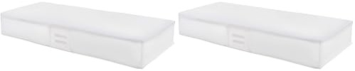 Compactor Extra Flache Unterbettkommode, Anti-Staub, Durchsichtig, Polypropylen und EVA, 48 x 100 x H. 15 cm, RAN2980 (Packung mit 2)