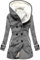 KONG JIMFAN Herbstjacke Damen Winter Pullover Für Damen Regenanzug Damen Weißer Pulli Damen Pullover & Strickjacken Für Damen Hundejacke Weste Damen Kurzer Cardigan Trachtenjacke Damen(Gray,M)